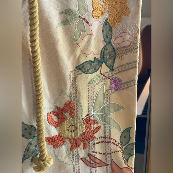 Free People We The Free NWOT Floral Electric Sands Embroidered Cropped Pants - Picture 4 of 16